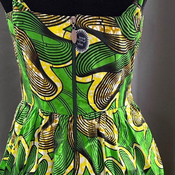 African Print Maxi Dress with Head wrap Size Medium - Picture 6 of 8